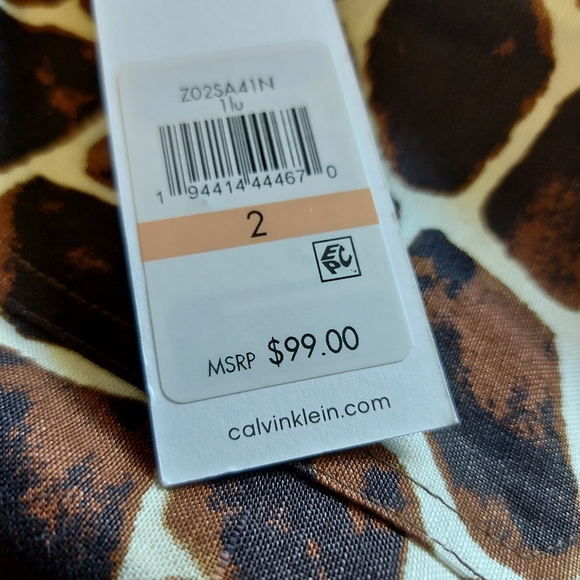 *HOST PICK* Calvin Klein Giraffe Print Linen Skirt - Picture 3 of 10